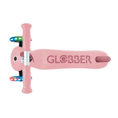 Самокат GLOBBER серії GO UP SPORTY пастельно-рожевий, до 20/50кг, 1+, колеса що світяться