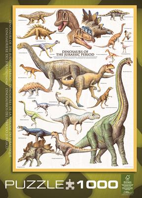 Пазл Eurographics Динозаври юрського періоду, 1000 елементів