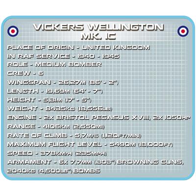 Конструктор COBI Друга Світова Війна Літак Віккерс Веллінгтон, 560 деталей
