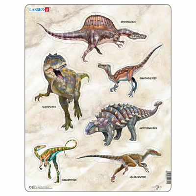Пазл рамка-вкладиш LARSEN серії МАКСІ Динозаври