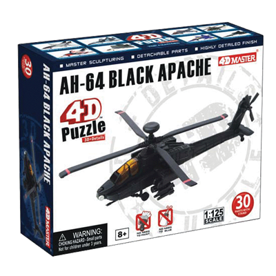 Об`ємний пазл 4D Master  Вертоліт AH-64 BLACK APACHE