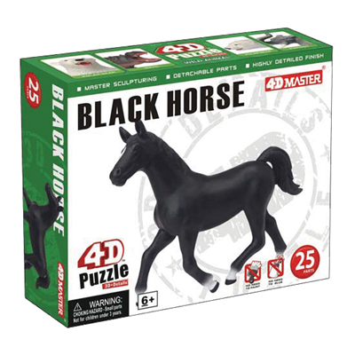 Об`ємний пазл 4D Master  Чорний кінь