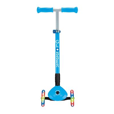 Самокат GLOBBER серії PRIMO FOLDABLE LIGHTS, блакитний, колеса з підсвіткою, 50кг, 3+