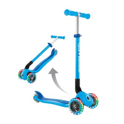 Самокат GLOBBER серії PRIMO FOLDABLE LIGHTS, блакитний, колеса з підсвіткою, 50кг, 3+