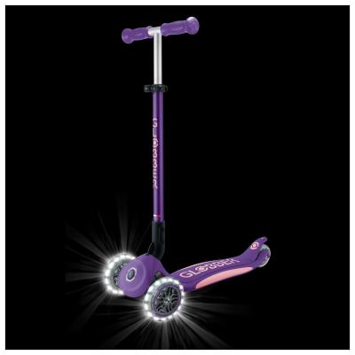 Самокат GLOBBER серії ELITE LIGHTS, фіолетово-рожевий, колеса з підсвіткою, 50кг, 3+