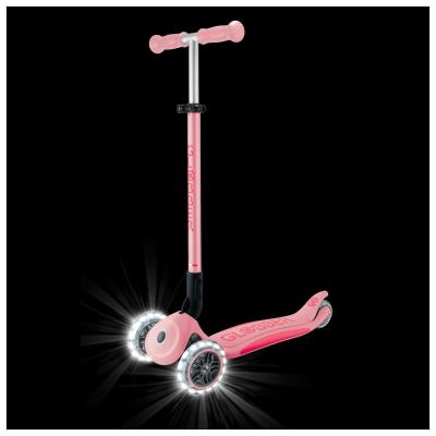 Самокат GLOBBER серії ELITE LIGHTS, пастельно-рожевий, колеса з підсвіткою, 50кг, 3+