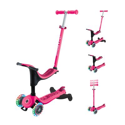 Самокат GLOBBER серії GO UP SPORTY 360 фуксія, до 20/50кг 1+, колеса з підсвіткою