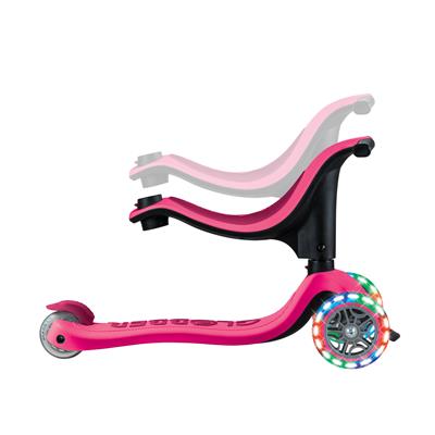 Самокат GLOBBER серії GO UP SPORTY 360 фуксія, до 20/50кг 1+, колеса з підсвіткою