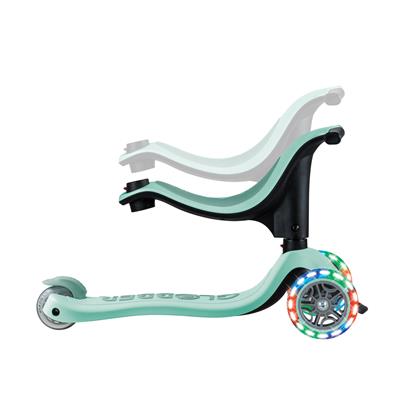 Самокат GLOBBER серії GO UP SPORTY 360 м'ятно-фісташковий, до 20/50кг 1+, колеса з підсв.