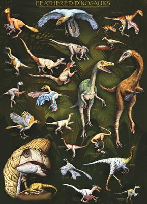 Пазл Eurographics Пернаті динозаври, 1000 елементів