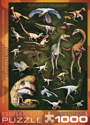 Пазл Eurographics Пернаті динозаври, 1000 елементів