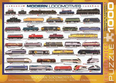 Пазл Eurographics Сучасні локомотиви, 1000 елементів
