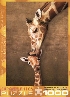 Пазл Eurographics Материнський поцілунок жирафи, 1000 елементів