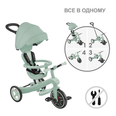 Велосипед дитячий GLOBBER серії EXPLORER TRIKE 4в1, фісташковий, до 20кг, 3 колеса