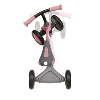 Біговел дитячий GLOBBER серії LEARNING BIKE 3в1 DELUXE, пастельно-рожевий, до 20кг, 4 колеса