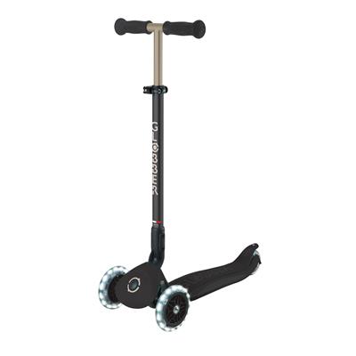 Самокат GLOBBER серії GO UP DELUXE LIGHTS 5в1 чорний, колеса з підсвіткою 20/50кг