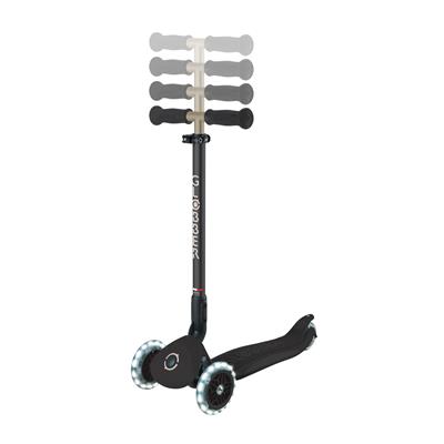 Самокат GLOBBER серії GO UP DELUXE LIGHTS 5в1 чорний, колеса з підсвіткою 20/50кг