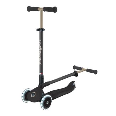 Самокат GLOBBER серії GO UP DELUXE LIGHTS 5в1 чорний, колеса з підсвіткою 20/50кг