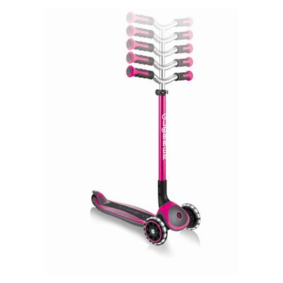 Самокат GLOBBER серії MASTER LIGHTS рожевий, колеса з підсвіткою, 50кг, 4+