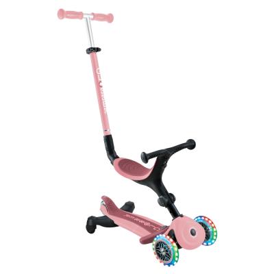 Самокат GLOBBER серії GO UP ACTIVE 360 пастельно-рожевий, до 20/50кг, 1+, колеса світяться