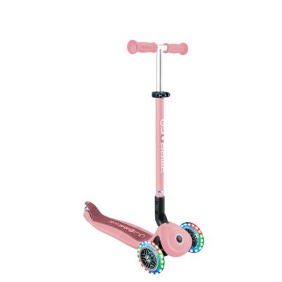 Самокат GLOBBER серії GO UP ACTIVE 360 пастельно-рожевий, до 20/50кг, 1+, колеса світяться