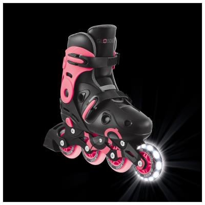 Роликові ковзани GLOBBER GO SCATES LIGHTS коралові р.34-37, до 60кг, 5+