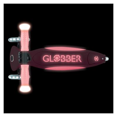 Самокат GLOBBER серії ELITE рожевий, світиться в темряві, колеса з підсвіткою, до 50кг, 3+
