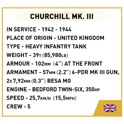 Конструктор COBI Company of Heroes 3 Танк Mk III Черчилль, 654 деталей