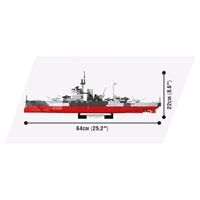 Конструктор COBI World Of Warships Корабель Його Величності Лінкор «Уорспайт», 1400 деталей