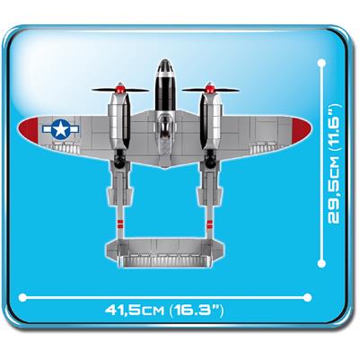 Конструктор COBI Друга Світова Війна Літак Локхід P-38 «Лайтнінг», 395 деталей