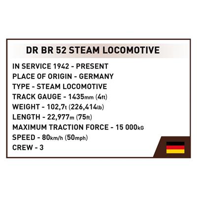 Конструктор COBI Локомотив DRB Class 52  масштаб 1:35, 2505 деталей