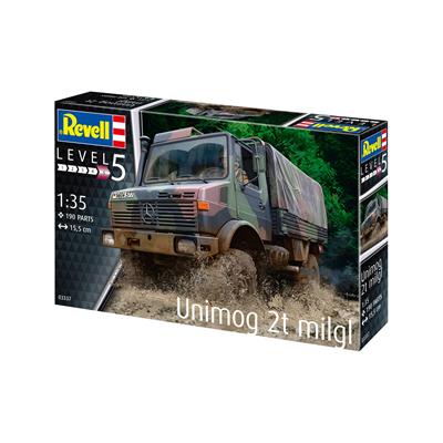 Збірна модель-копія Revell Вантажівка Unimog 2T milgl рівень 5 масштаб 1:35