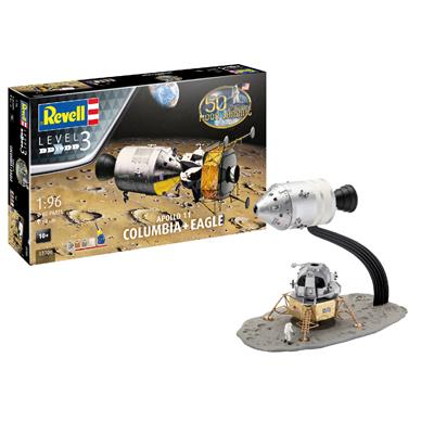Збірна модель-копія Revell набір Модулі Колумбія і Орел місії Аполлон 11 рівень 3 масштаб 1:96