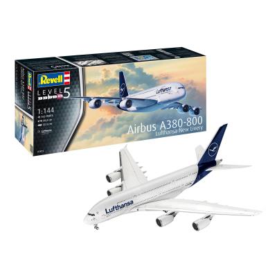 Збірна модель-копія Revell Літак Airbus A380-800 'Lufthansa' нова ліврея, рів 5, м: 1:144