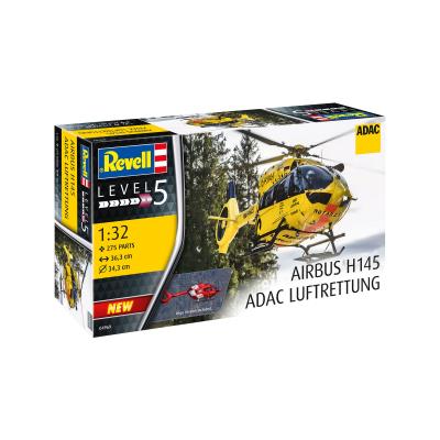 Збірна модель-копія Revell Геликоптер Airbus H145 ADAC Рятувальна служба, рів 5, м: 1:32