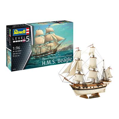 Збірна модель-копія Revell Барк H.M.S. Beagle рівень 4 масштаб 1:96