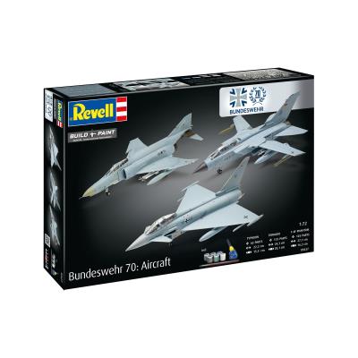 Збірна модель-копія Revell набір до 70 річниці ВПС Німеччини 3 літаки, рів 5, м: 1:72