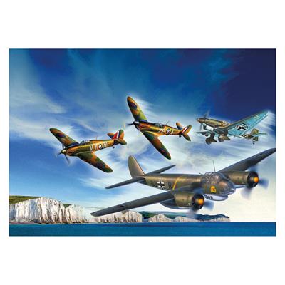 Збірна модель-копія Revell набір на честь 80-річчя Битви за Британію 4 літаки рів 5 м 1:72