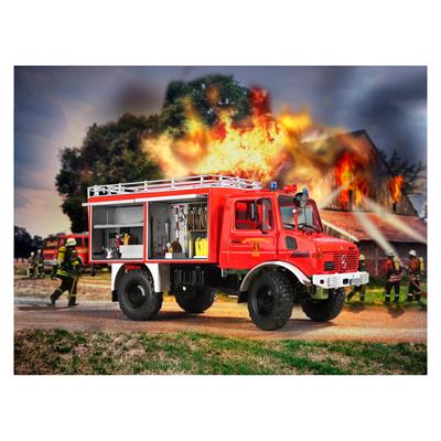 Збірна модель-копія Revell Пожежна машина Unimog U1300L TLF 8/18 рівень 5 масштаб 1:24