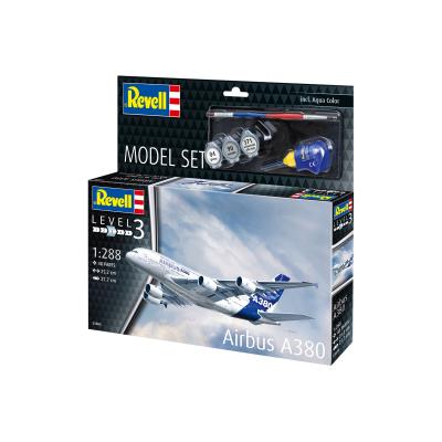 Збірна модель-копія Revell набір Літак Airbus A380, рів 3, м: 1:288