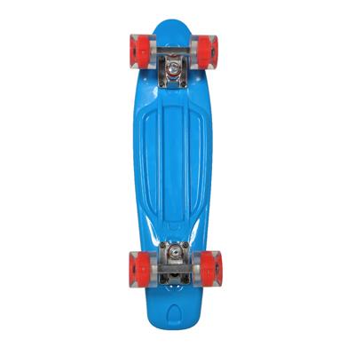 Скейтборд AWAII SK8 Vintage 22.5`, колеса з підсвіткою, синій, до 100кг