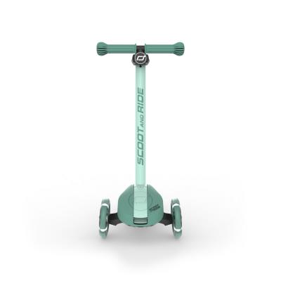 Самокат Scoot and Ride серії Highwaykick-3s з колесами що світяться сіро-зелений, 3+
