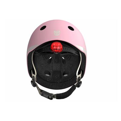 Шолом захисний дитячий Scoot and Ride, пастельно-рожевий, з ліхтариком, 45-51см