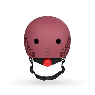 Шолом захисний дитячий Scoot and Ride, вишневий з ліхтариком 45-51см