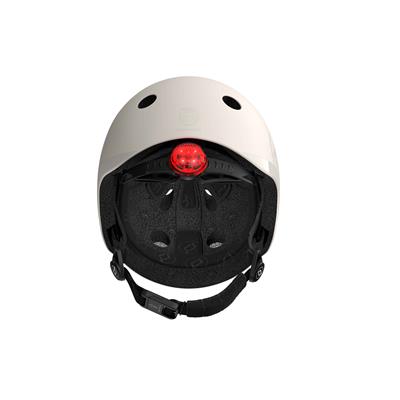 Шолом захисний дитячий Scoot and Ride, світло-сірий, з ліхтариком, 51-53см