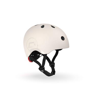 Шолом захисний дитячий Scoot and Ride, світло-сірий, з ліхтариком, 51-53см