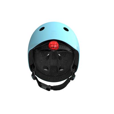 Шолом захисний дитячий Scoot and Ride, лохина, з ліхтариком, 51-53см