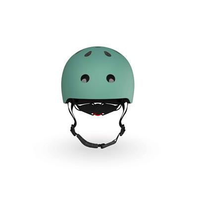 Шолом захисний дитячий Scoot and Ride, сіро-зелений, з ліхтариком, 51-53см