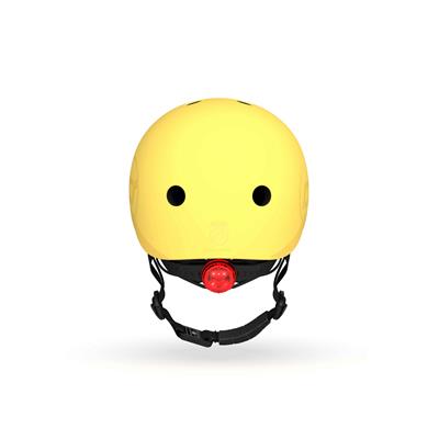 Шолом захисний дитячий Scoot and Ride, лимон, з ліхтариком, 51-53см
