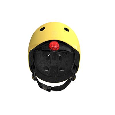 Шолом захисний дитячий Scoot and Ride, лимон, з ліхтариком, 51-53см